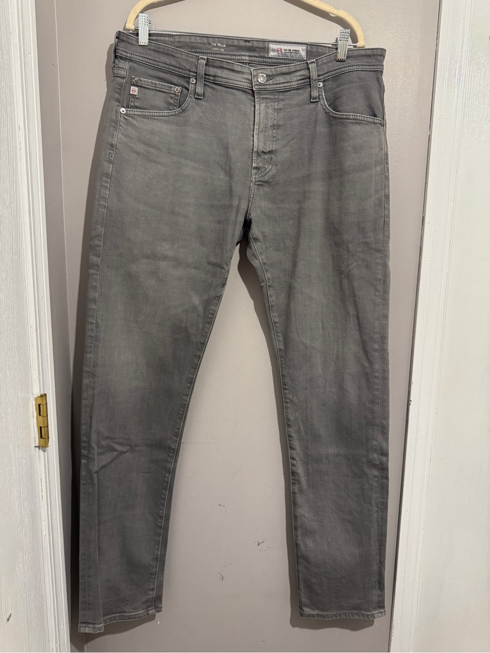 AG The Tellis Modern Slim Fit Grey Men’s Jeans Sz 36